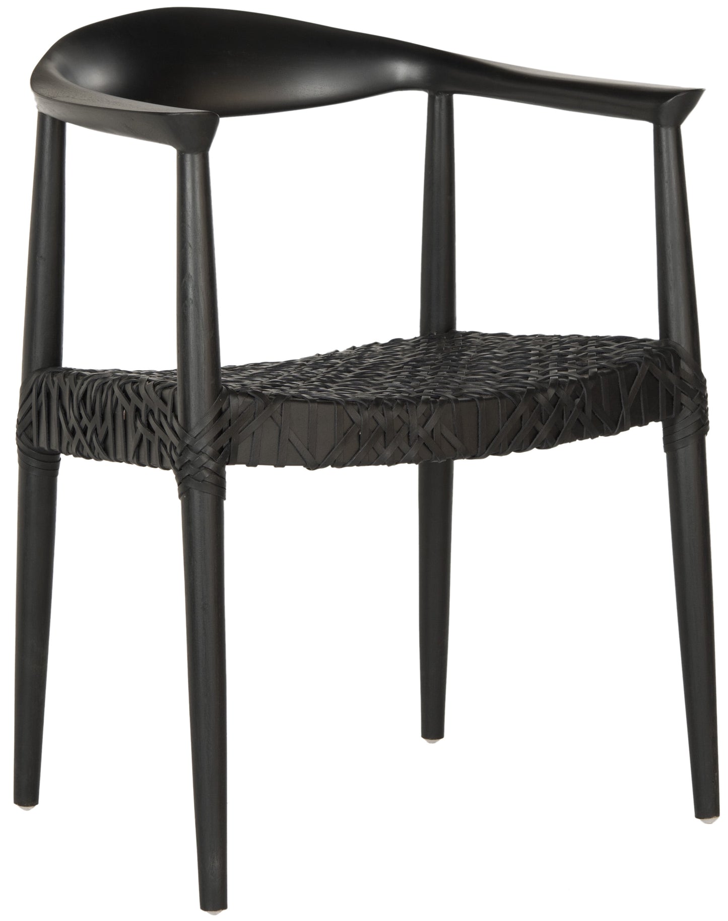 SAFAVIEH Bandelier Nautical Woven Arm Chair, Black