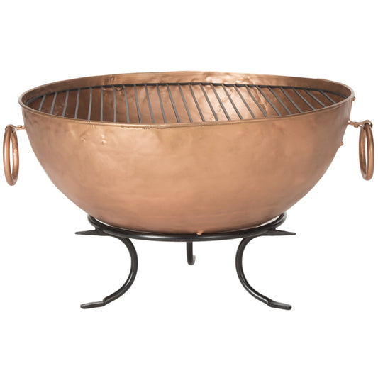 SAFAVIEH Outdoor Collection Bangkok Fire Pit Copper/Black