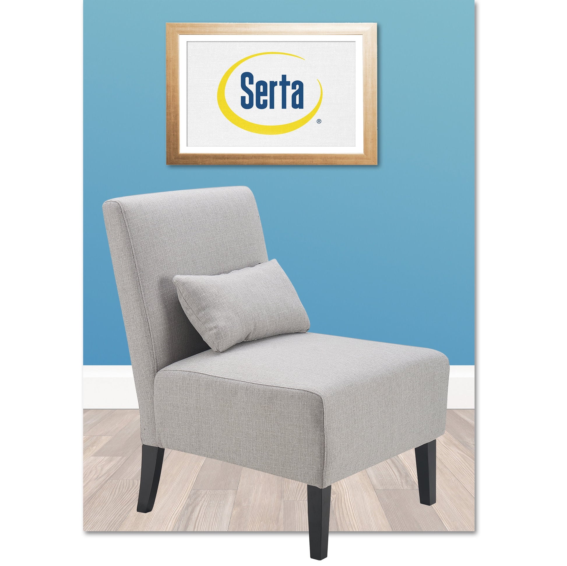 Serta Palisades Slipper Chair Pebble Gray
