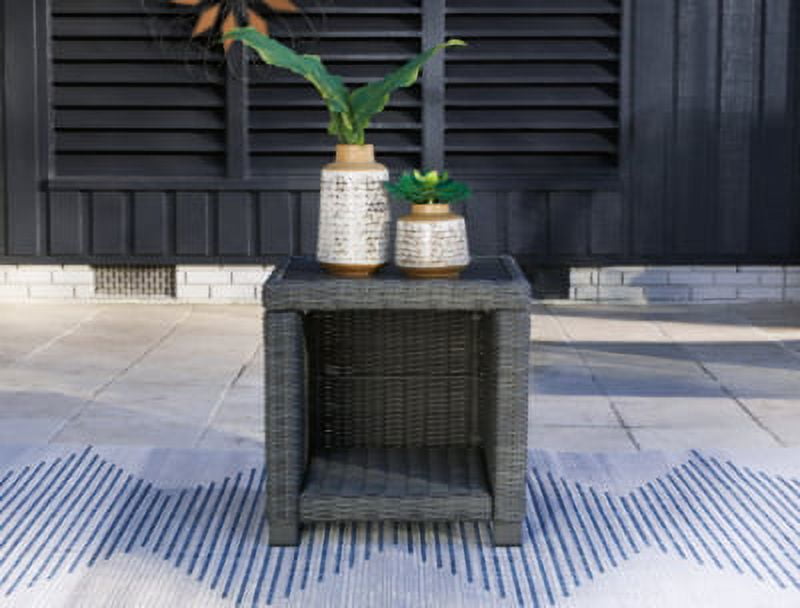 Signature Design by Ashley Casual Elite Park Outdoor End Table  Gray