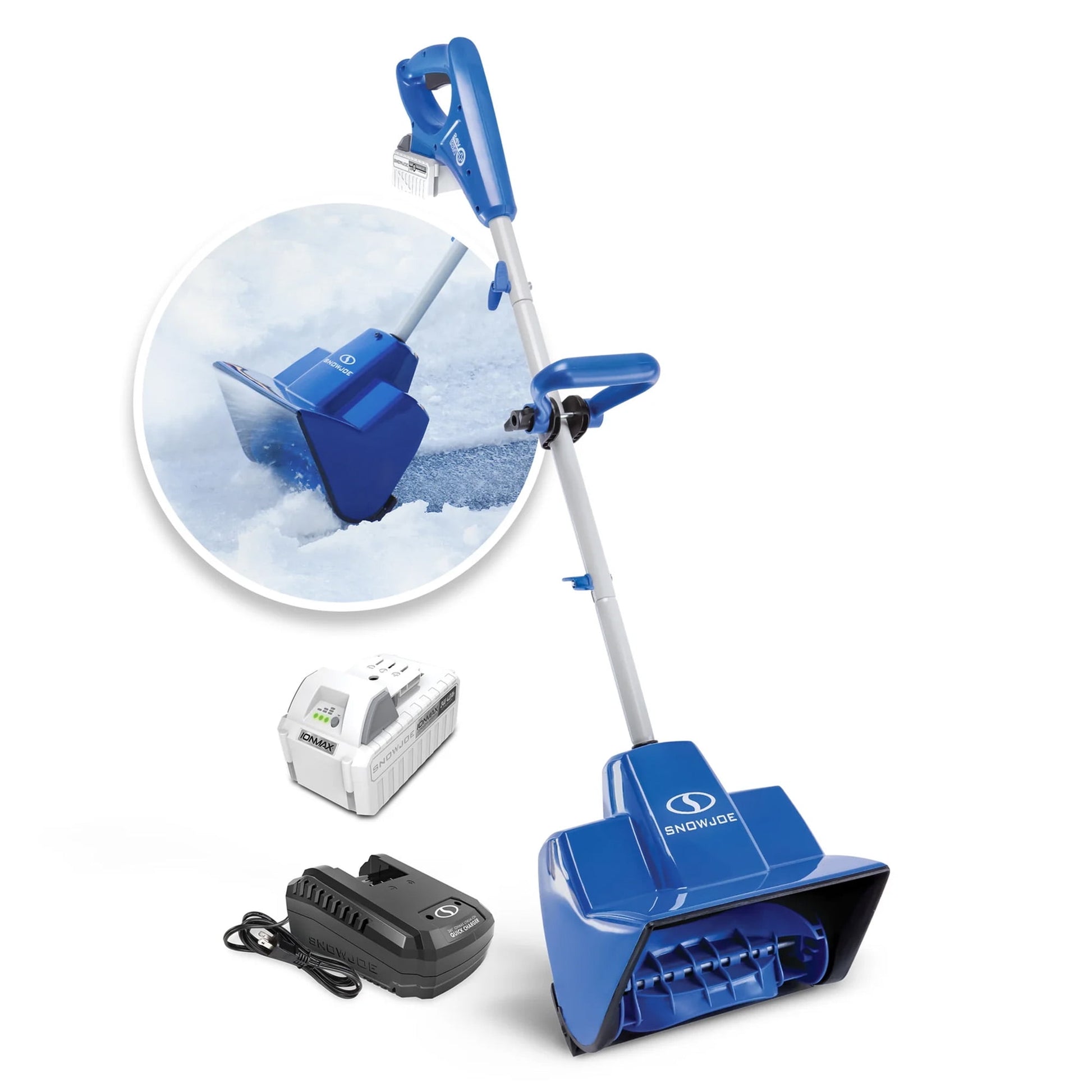 Snow Joe 24V 4Ah Cordless Snow Shovel Kit, Driveway Winter Snow Removal, Blue, 24V-SS11