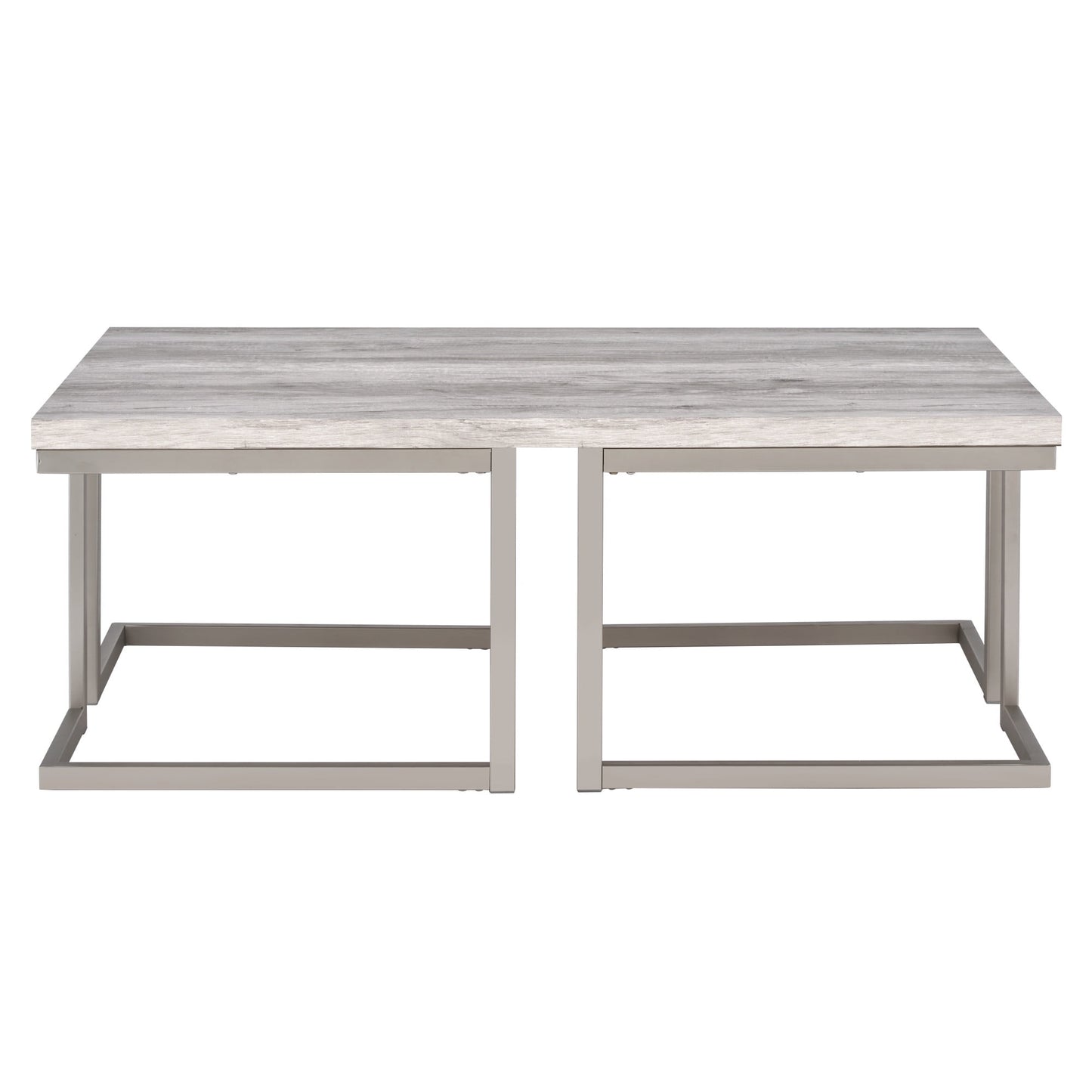 Steve Silver David Modern Driftwood with Metal Base Coffee Table