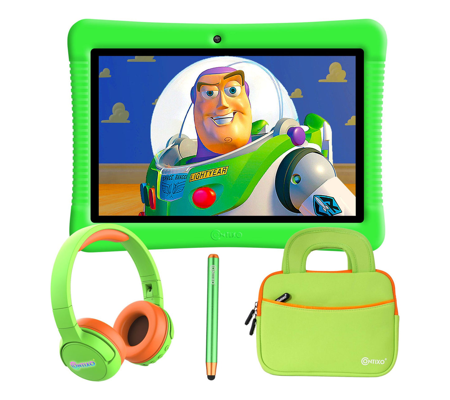 Contixo 10.1" 32GB Kids Tablet w/ Headphones,Bag & Stylus