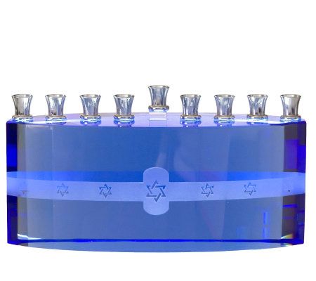 Copa Judaica Blue Ice Menorah