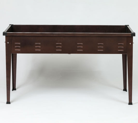 Luxen Home 39.5in Metal Rectangular Raised Gard en Planter