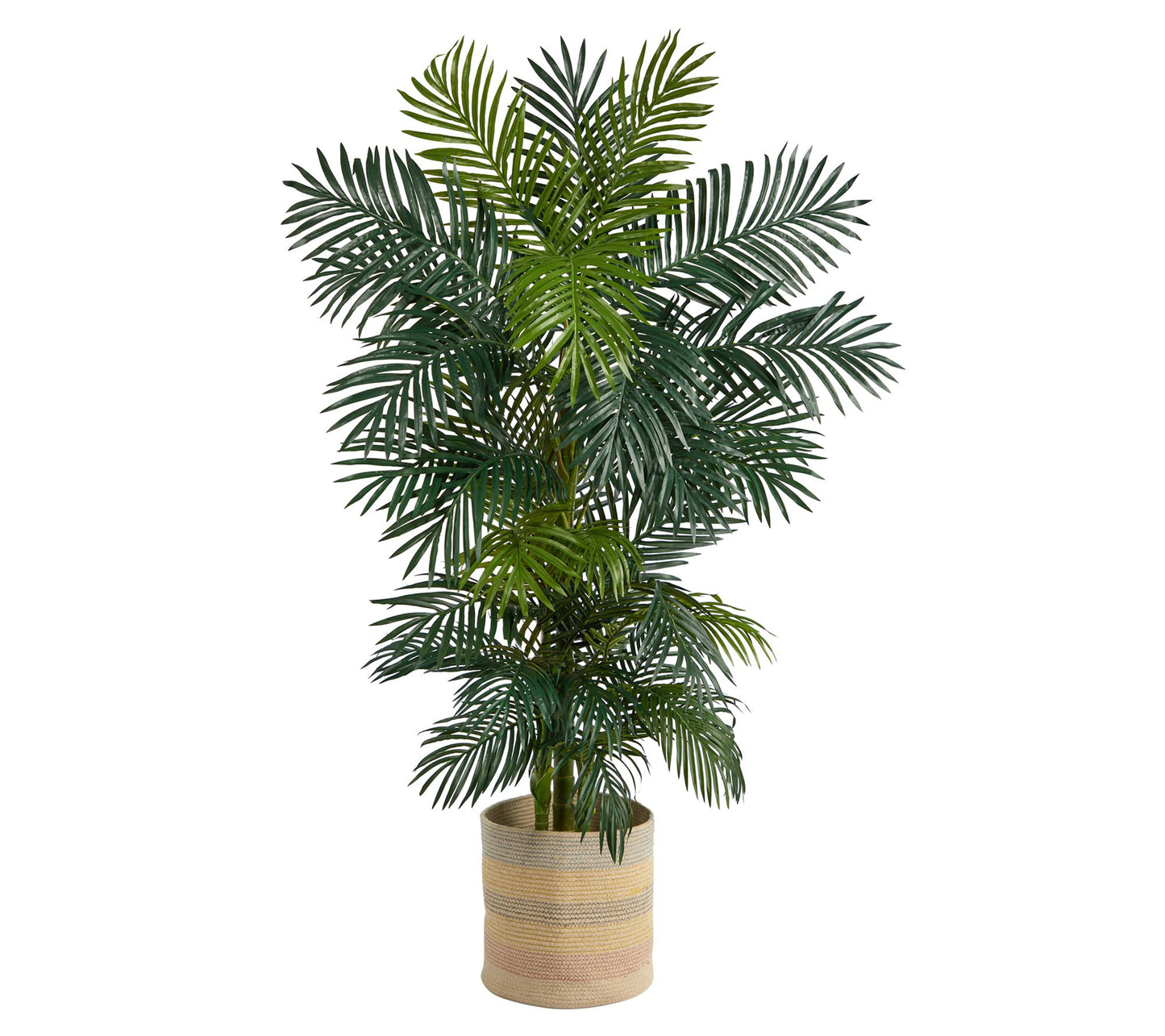 6.5' GoldenCane Artificial Palm Tree Planter by Nearly Natural