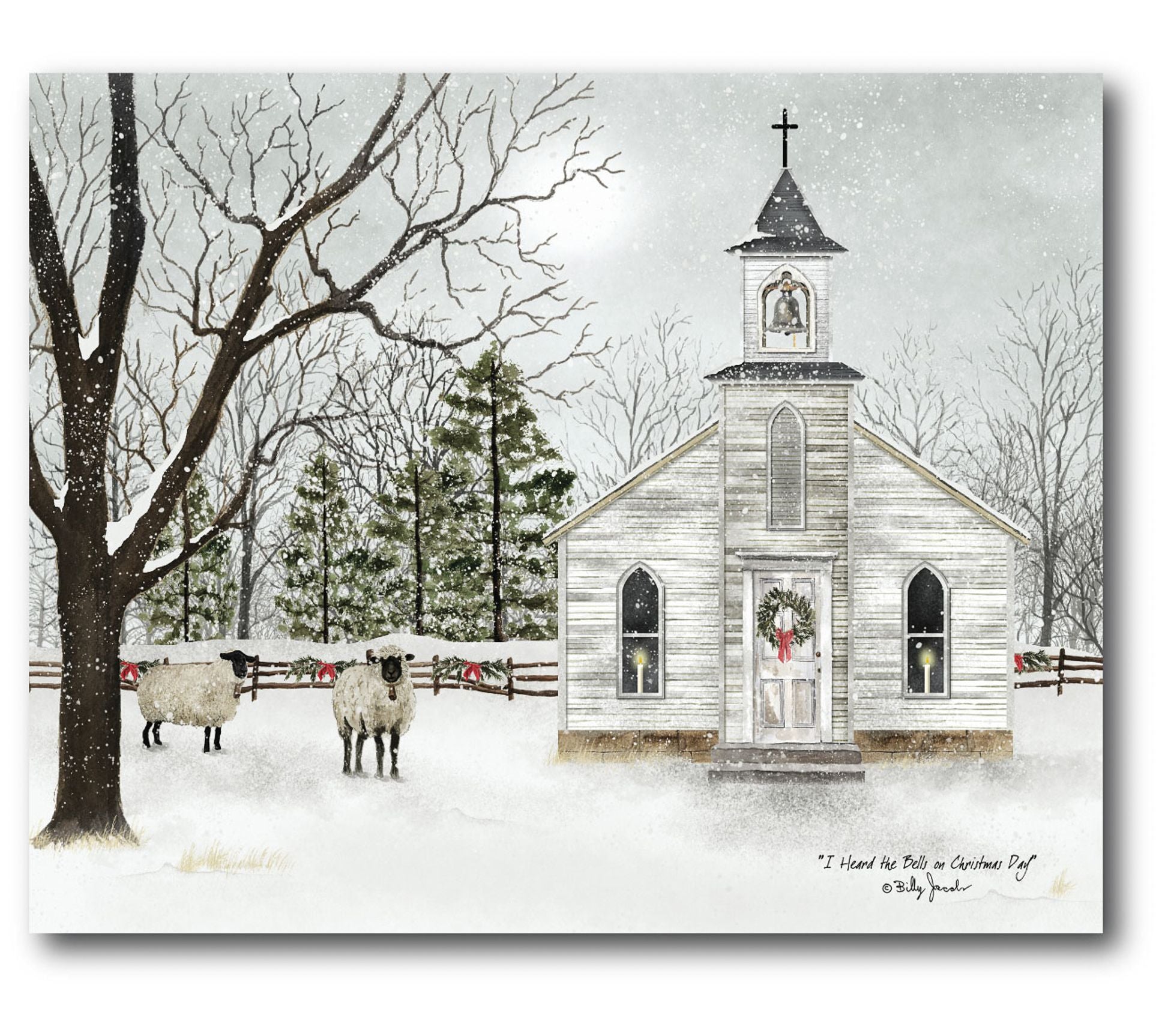 Courtside Market Christmas Chapel 30" x 40" Canas