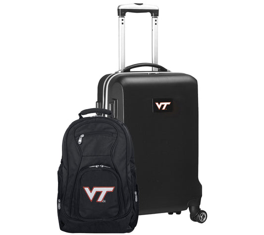 Denco NCAA Deluxe 2 Piece Backpack and Carry-OnSet Black