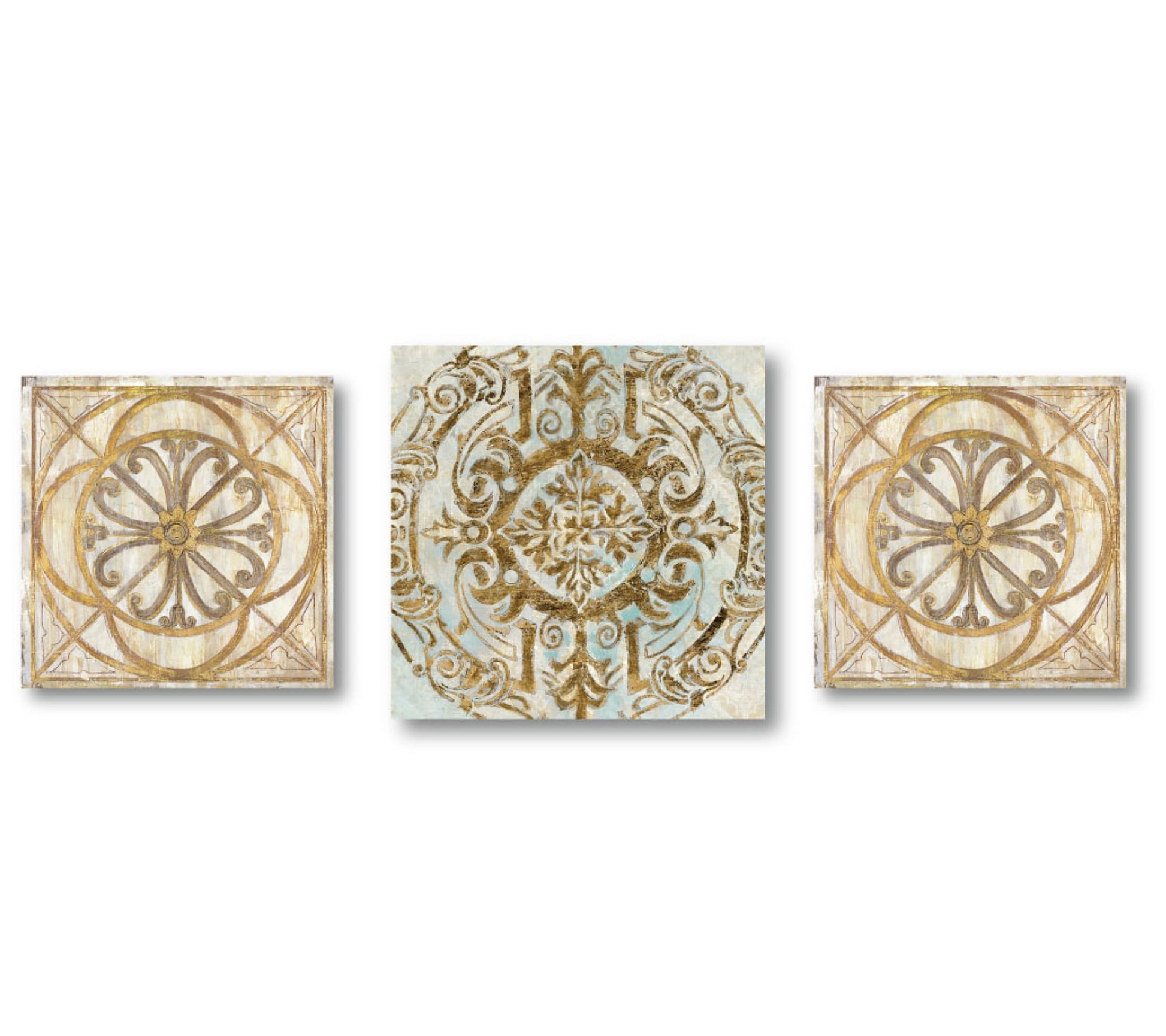 Courtside Market Golden Medallion 3-Piece Canvas Set