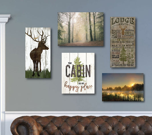 Courtside Market Lake & Lodge 5-Piece Canvas Se t