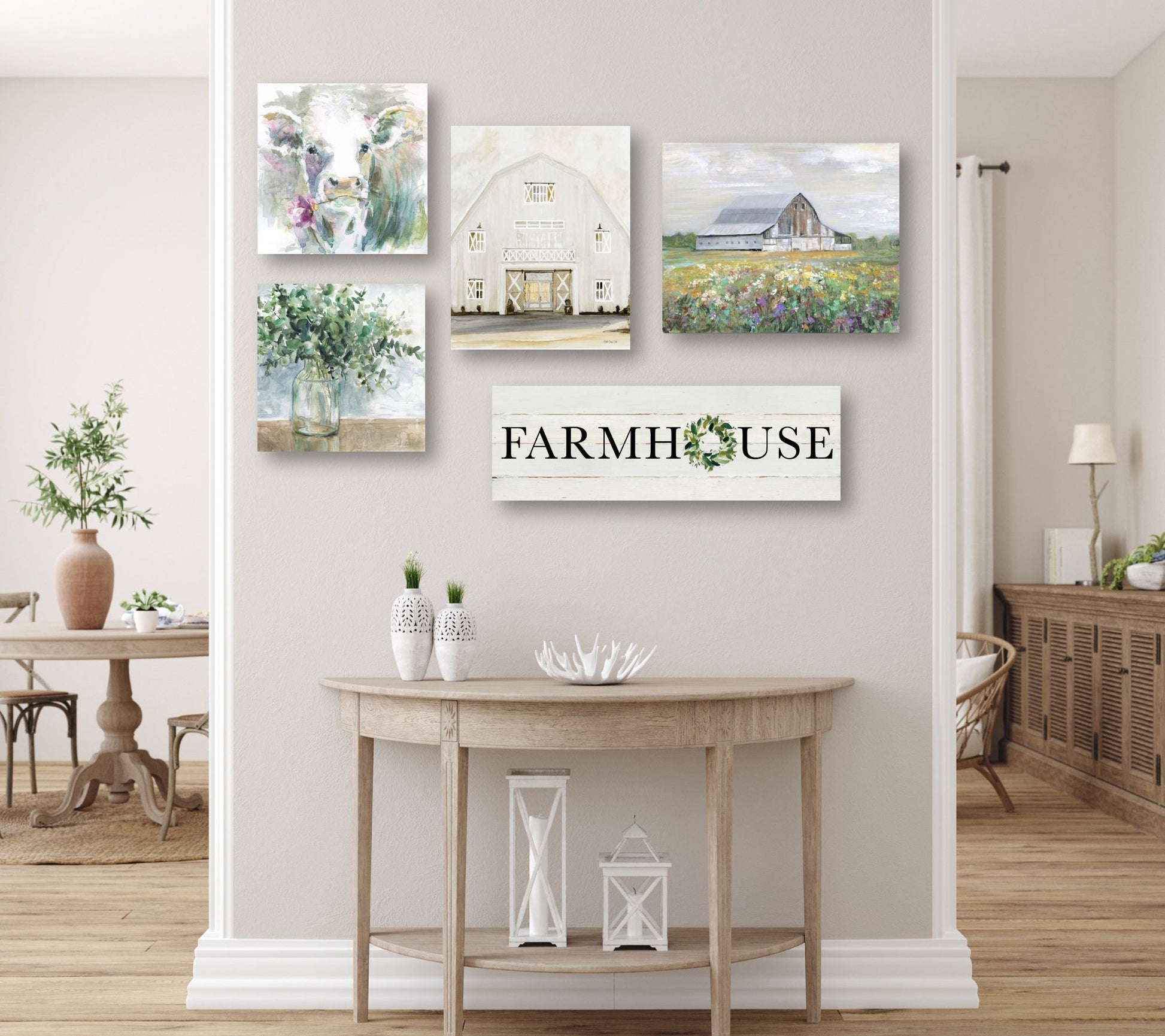 Courtside Market Clam Farmhouse 5-Piece Canvas Set