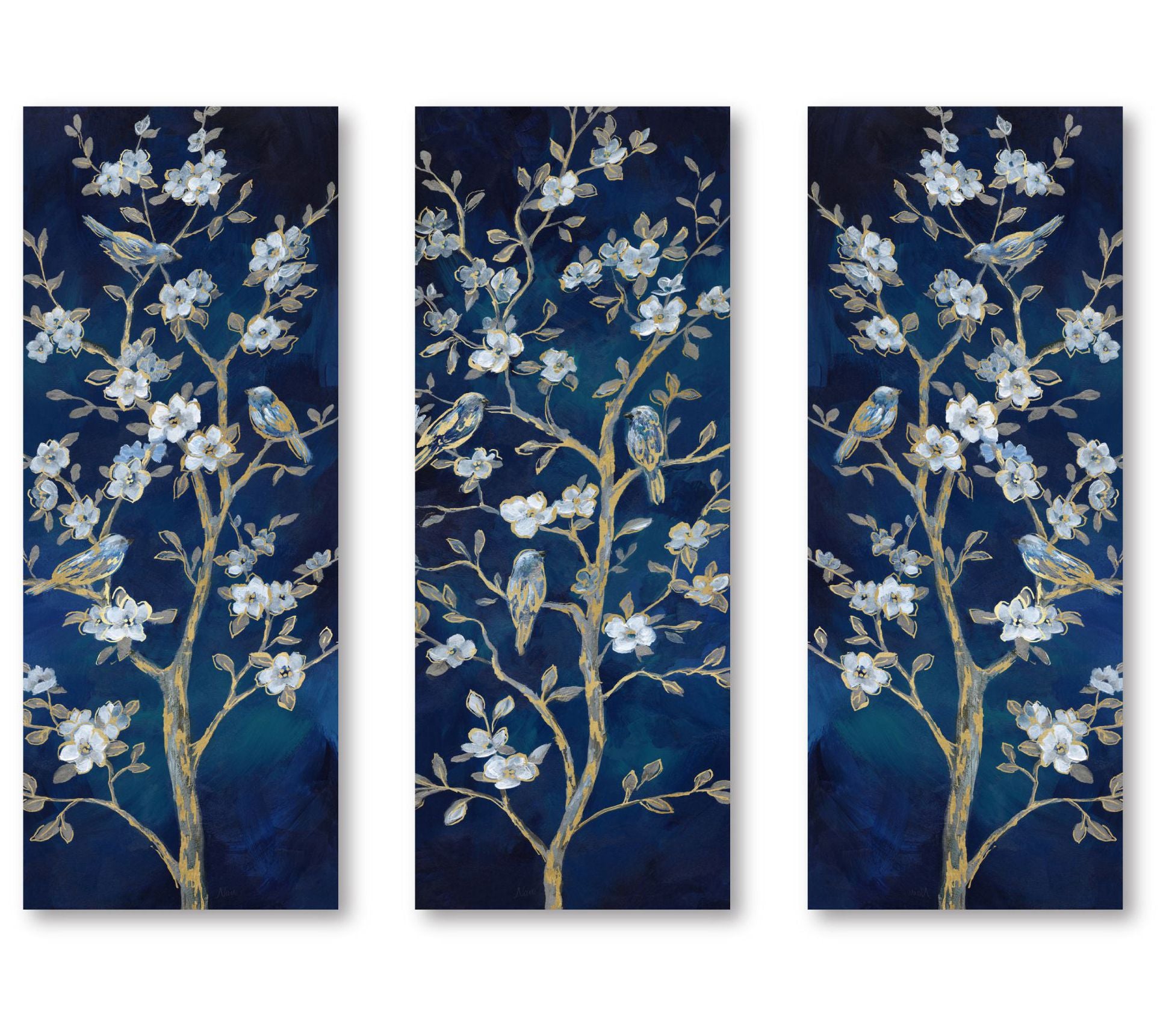 Courtside Market Blue & Gold III 3-Piece Canvas Set