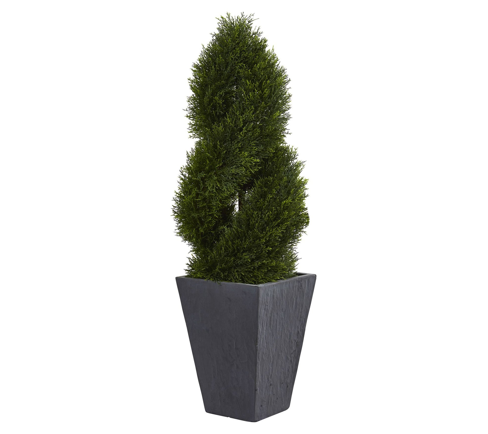 Nearly Natural 4' Cypress Double Spiral Topiary UV Resistant