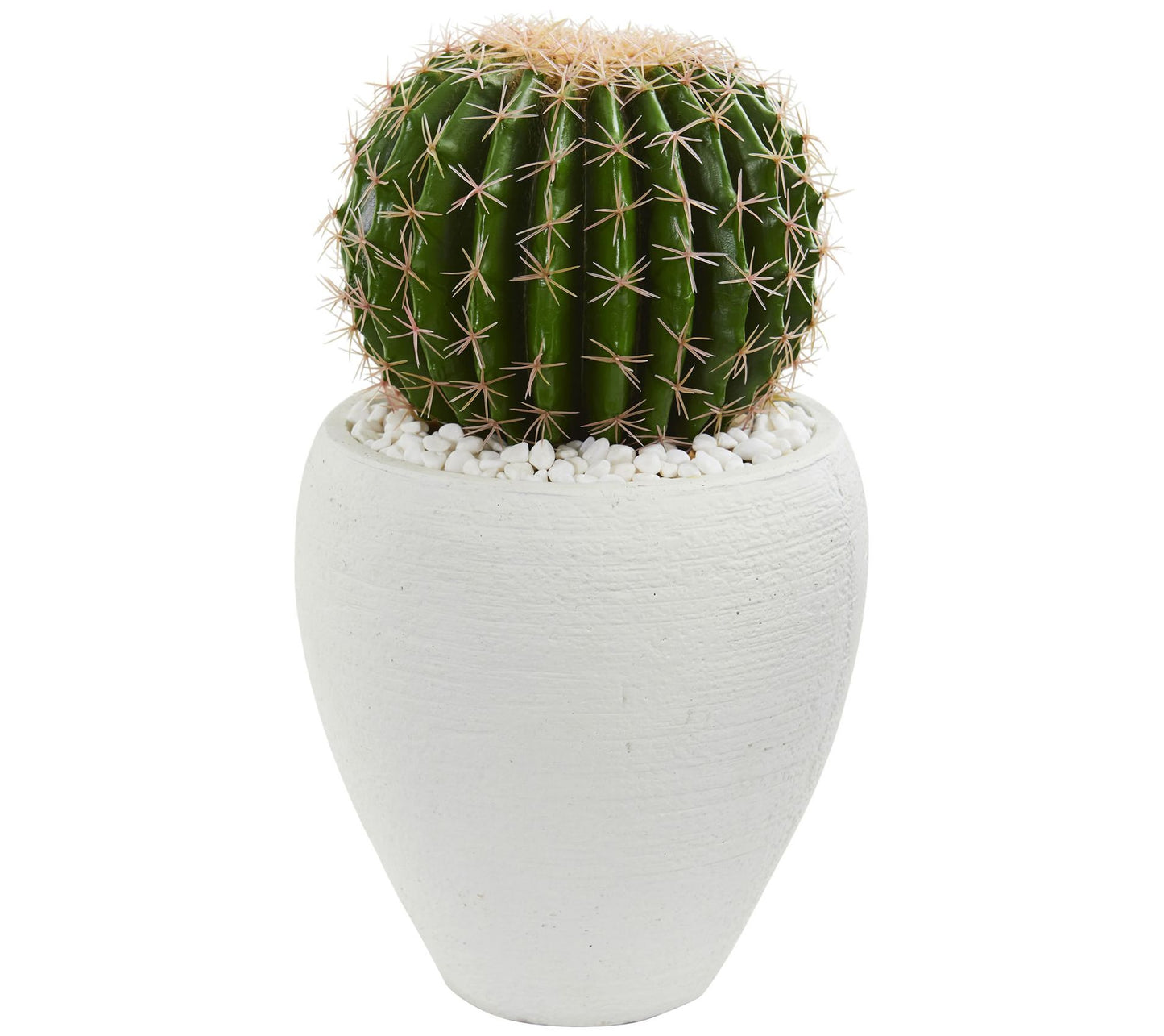 Cactus Artificial Plant in White Planter by Nearly Natural
