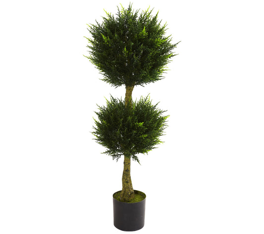 4' Double-Ball Cypress Topiary by Nearly Natural