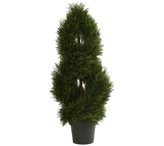 Double Pond Cypress Spiral Topiary Tree by Nearly Natural