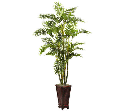 6.5' Areca with Decorative Planter by Nearly Natural