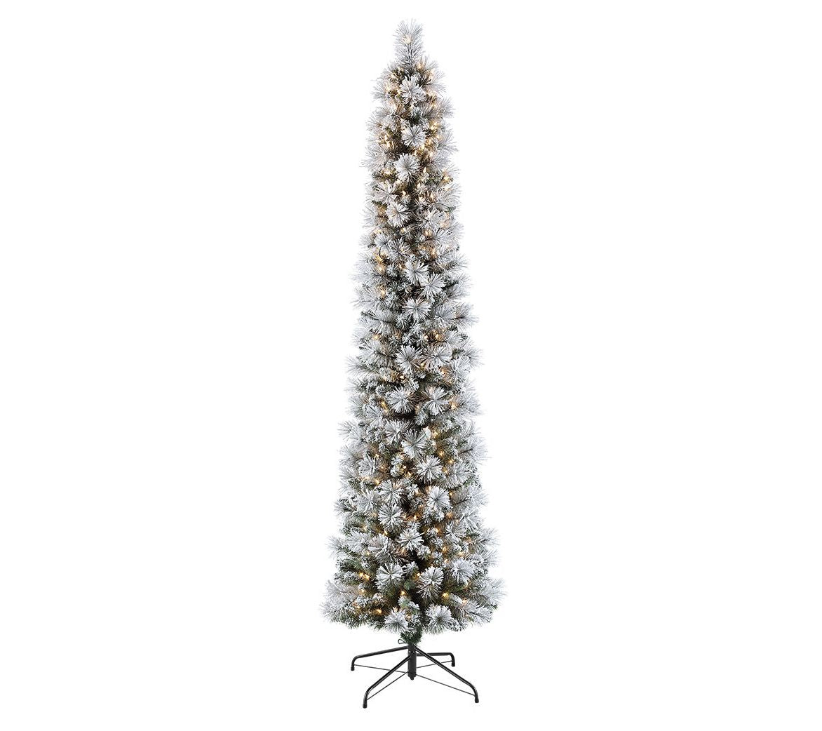 9' Flocked Patagonia Pine Artificial Tree 450 Clear Lights