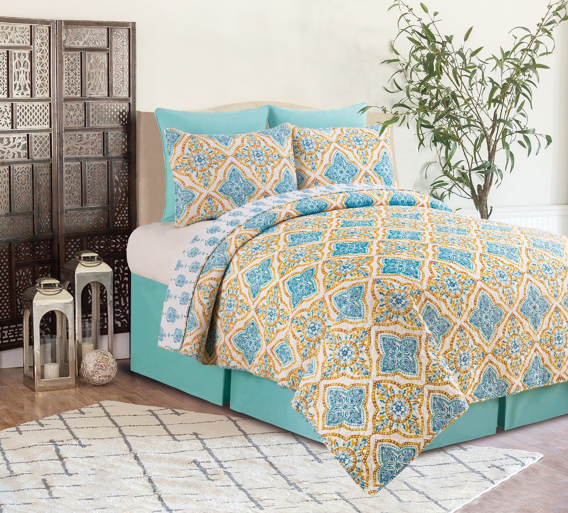 C&F Home Terrace Medallion King Quilt Set
