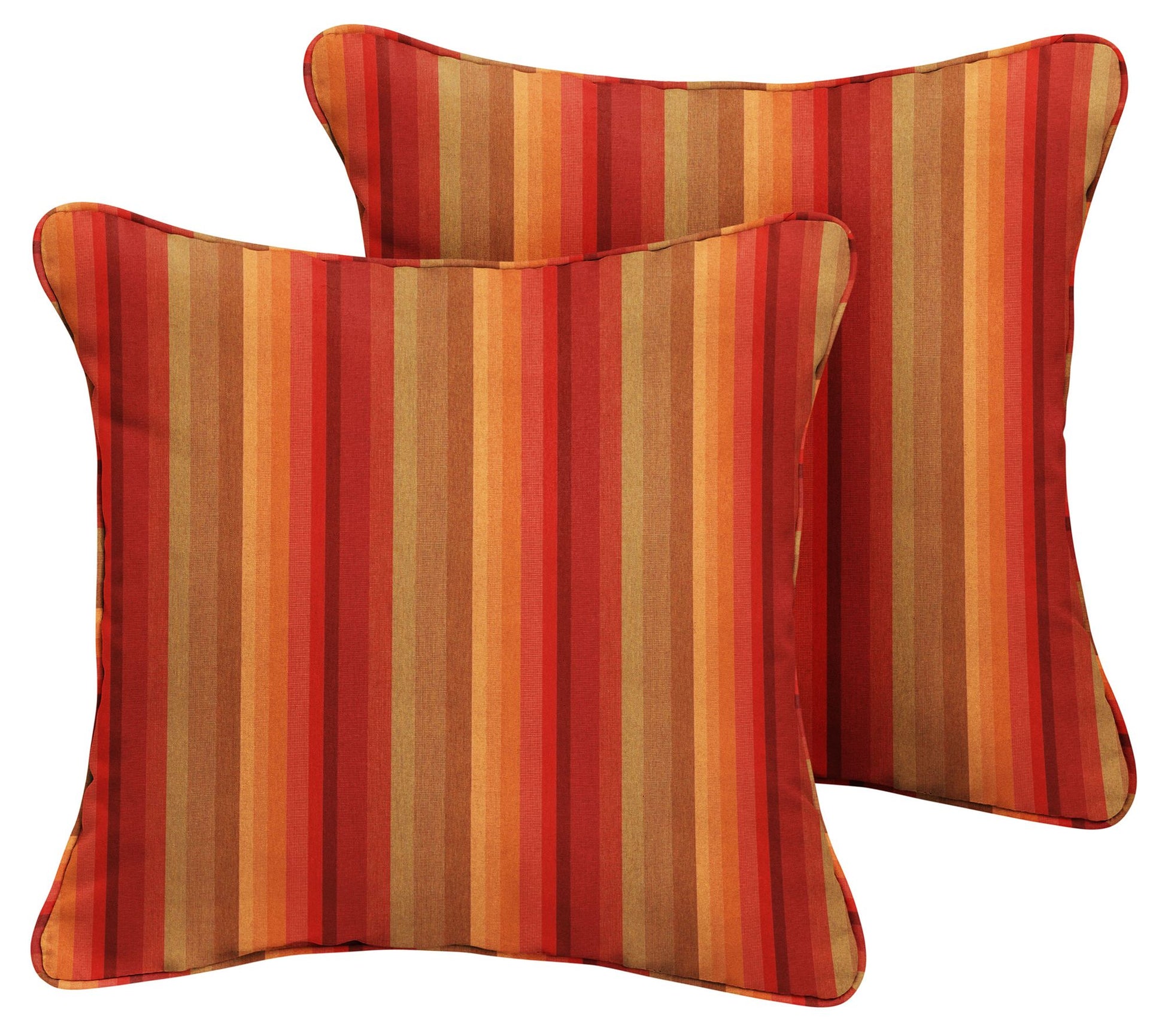 Set of 2 Sunbrella Indoor/Outdoor Stripe SquarePillows