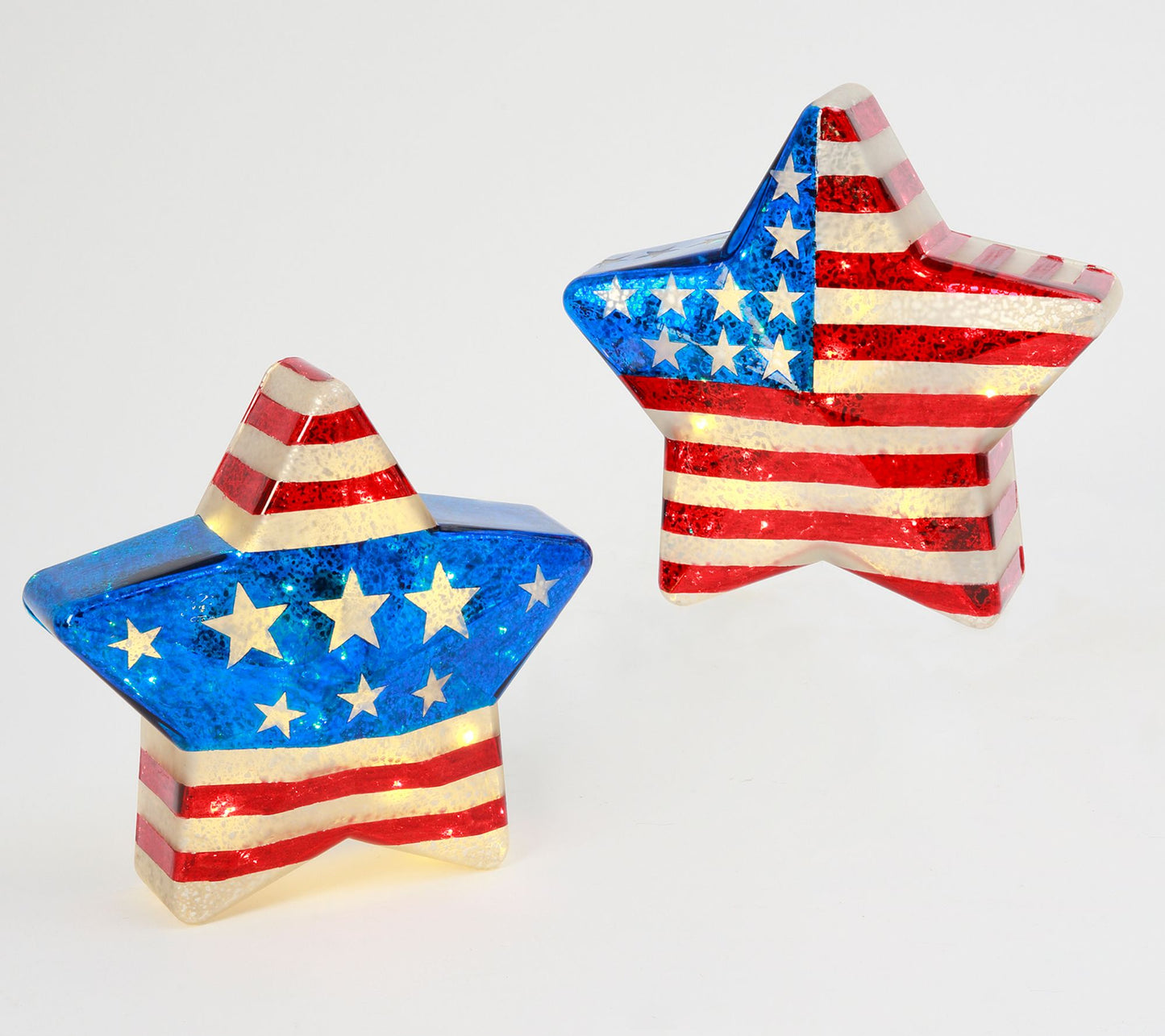 Battery-Operated Mercury Glass Americana Starsby Gerson Co.