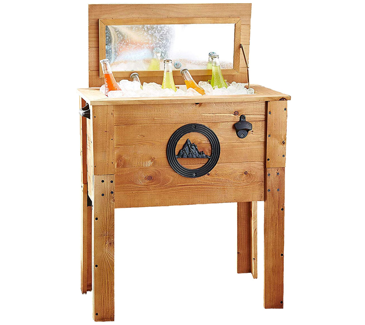 Backyard Expressions 45-Quart Wood Patio Cooler