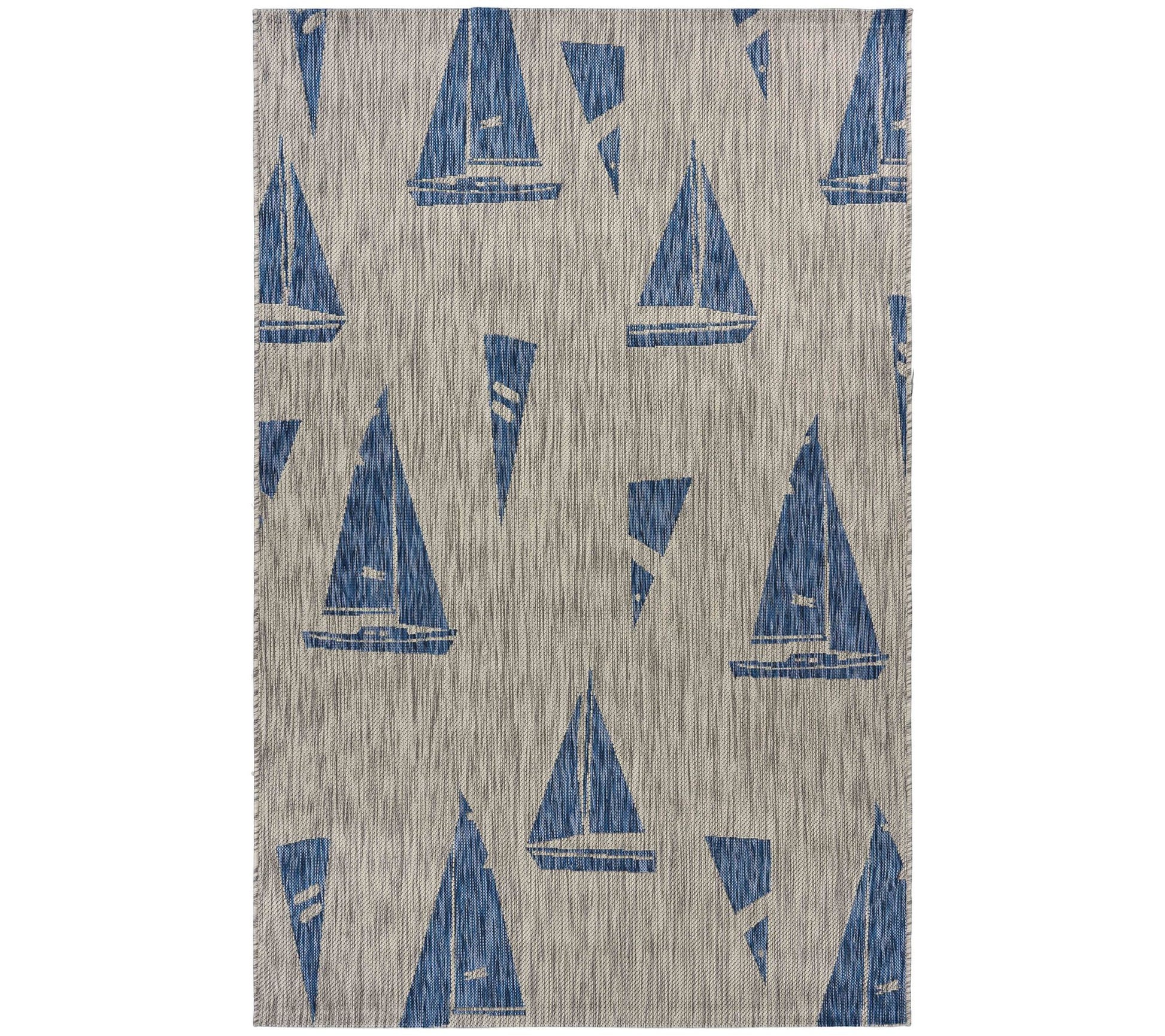 Ox Bay Sails Up Indoor/Outdoor Catalina Rug 7'9" x 9'9"