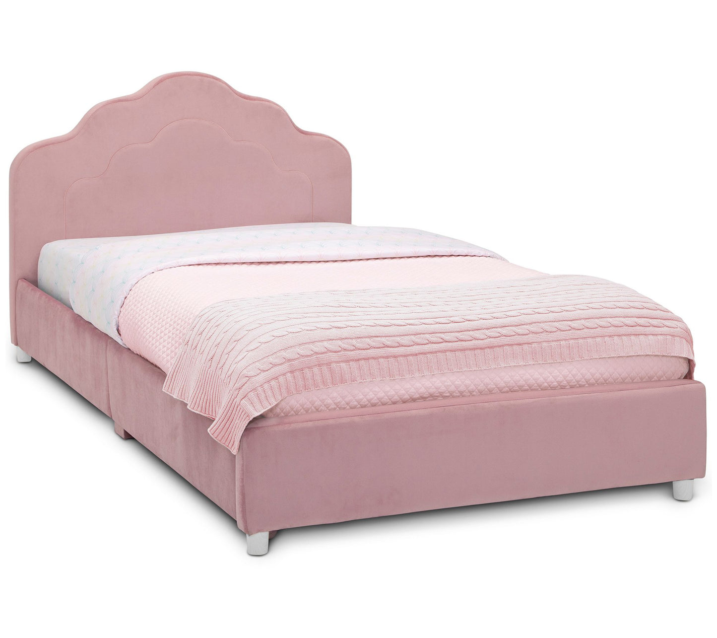 Delta Children Upholstered Twin Bed, Rose Pink