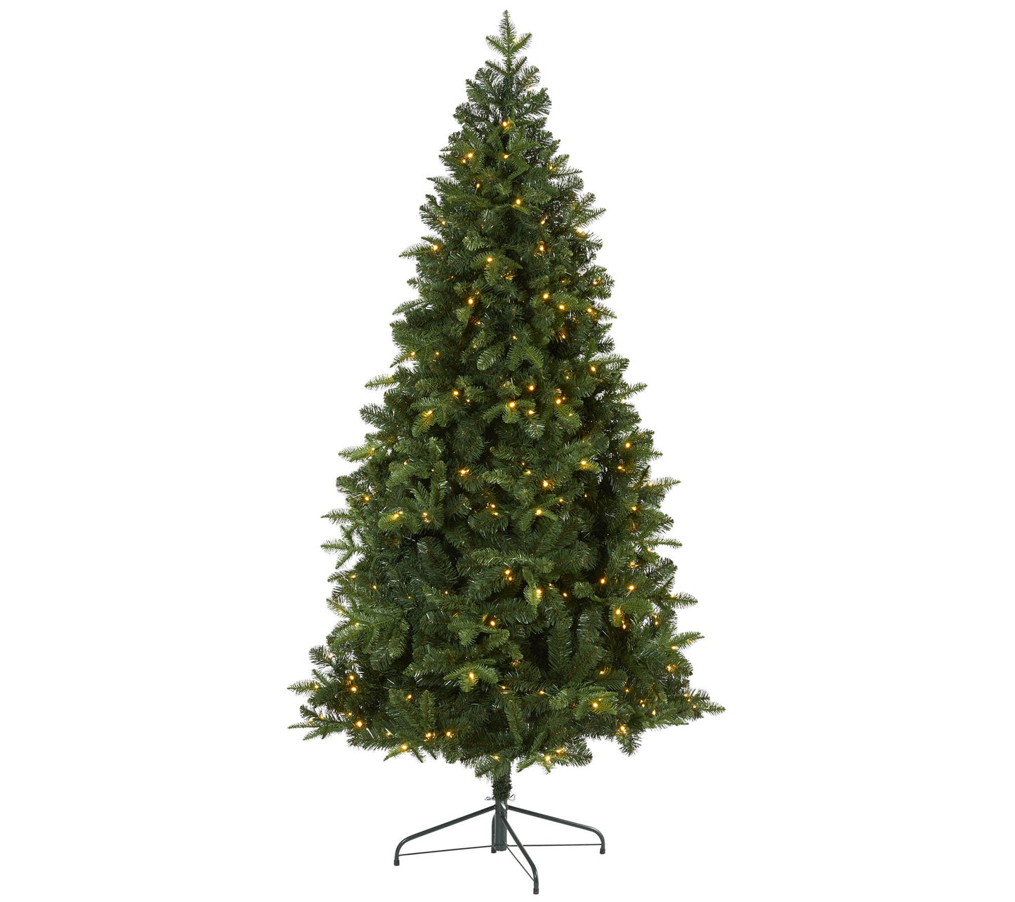 7' Lit Spruce Flat Back Christmas Tree by Nearly Natural