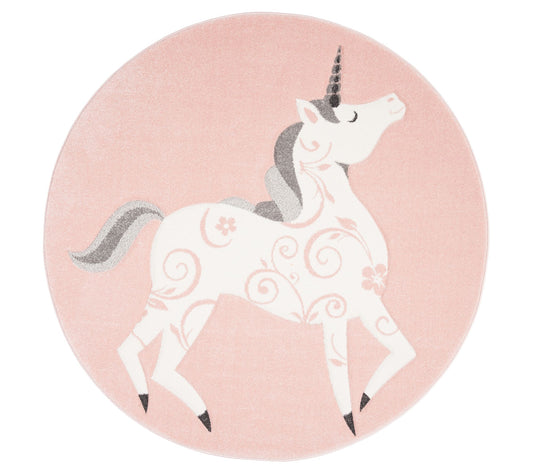 Carousel Kids 163 Collection 5'-3" X 5'-3" Round Rug