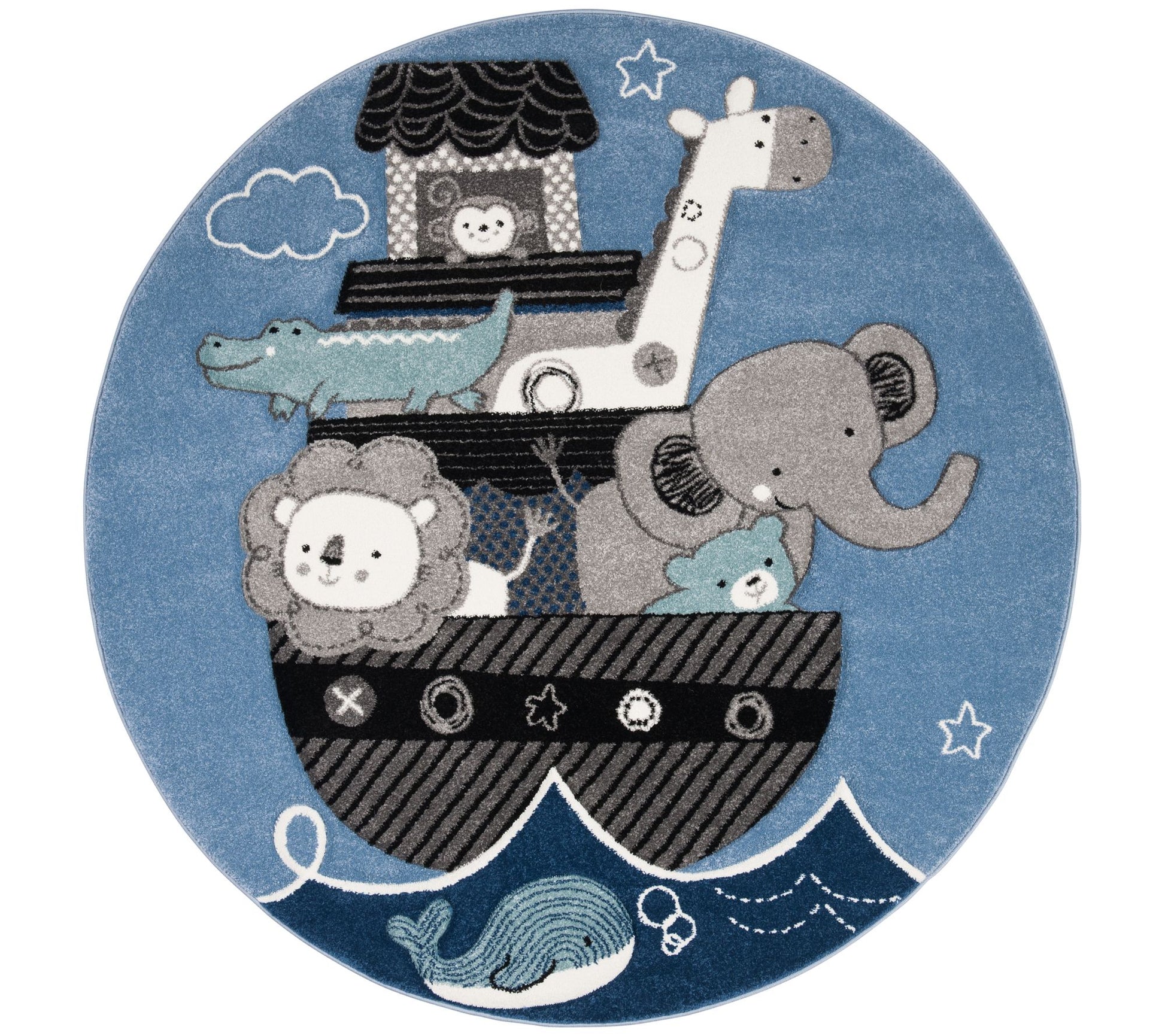 Carousel Kids 121 Collection 5'-3" X 5'-3" Round Rug