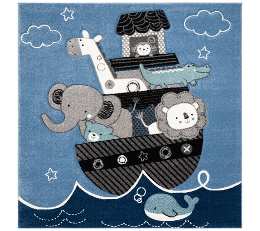 Carousel Kids 121 Collection 6'-7" X 6'-7" Square Rug