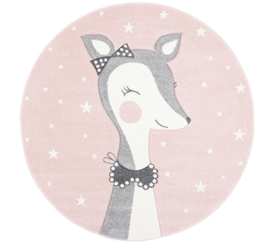 Carousel Kids 191 Collection 5'-3" X 5'-3" Round Rug