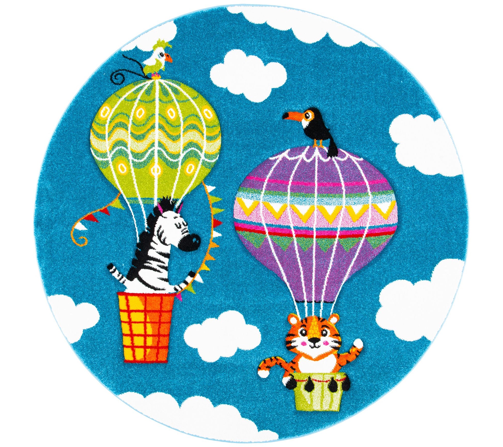 Carousel Kids 118 Collection 5'-3" X 5'-3" Round Rug