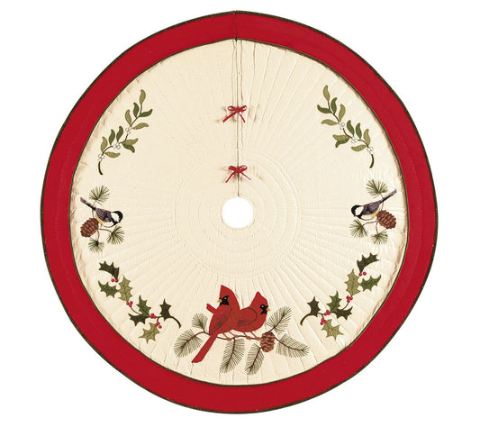 C&F Home 54" Holiday Song Birds Tree Skirt