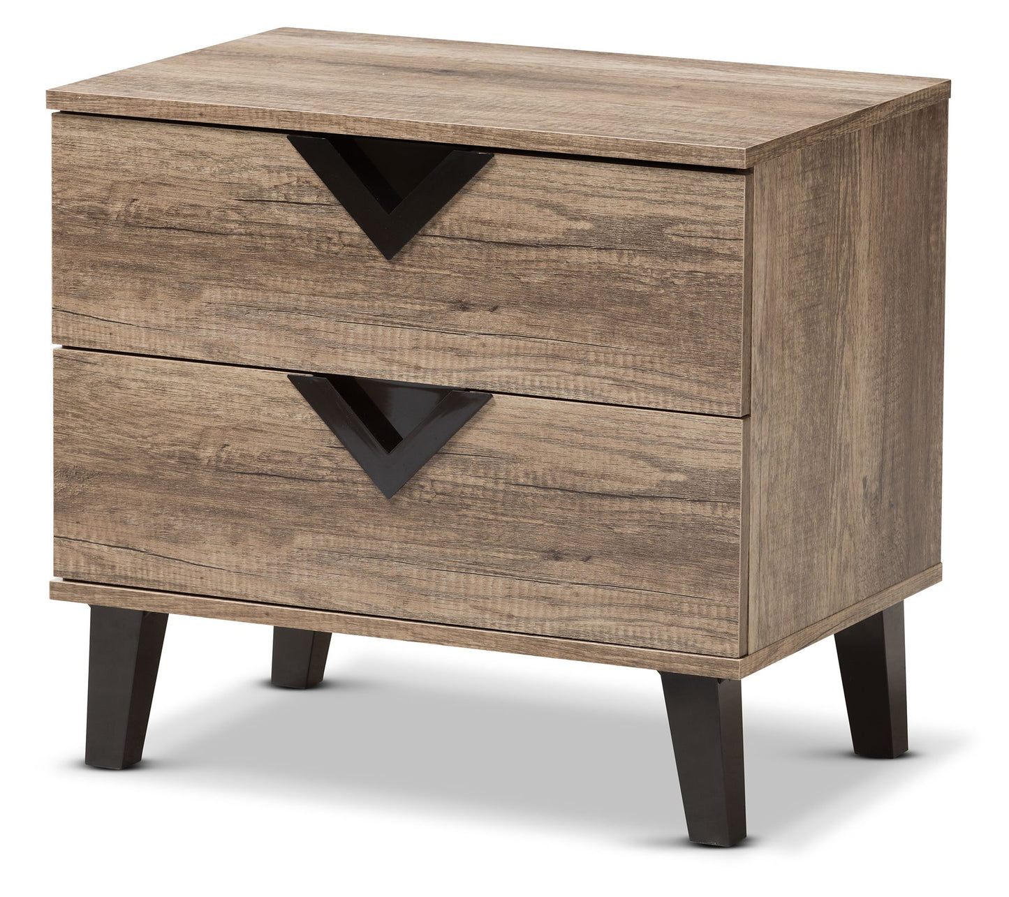 Baxton Studio Swanson Modern 2-Drawer Nightstan d