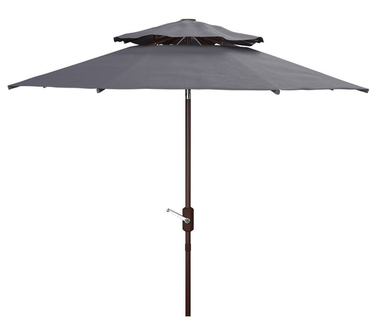 Safavieh Athens 9' Double Top Crank Umbrella