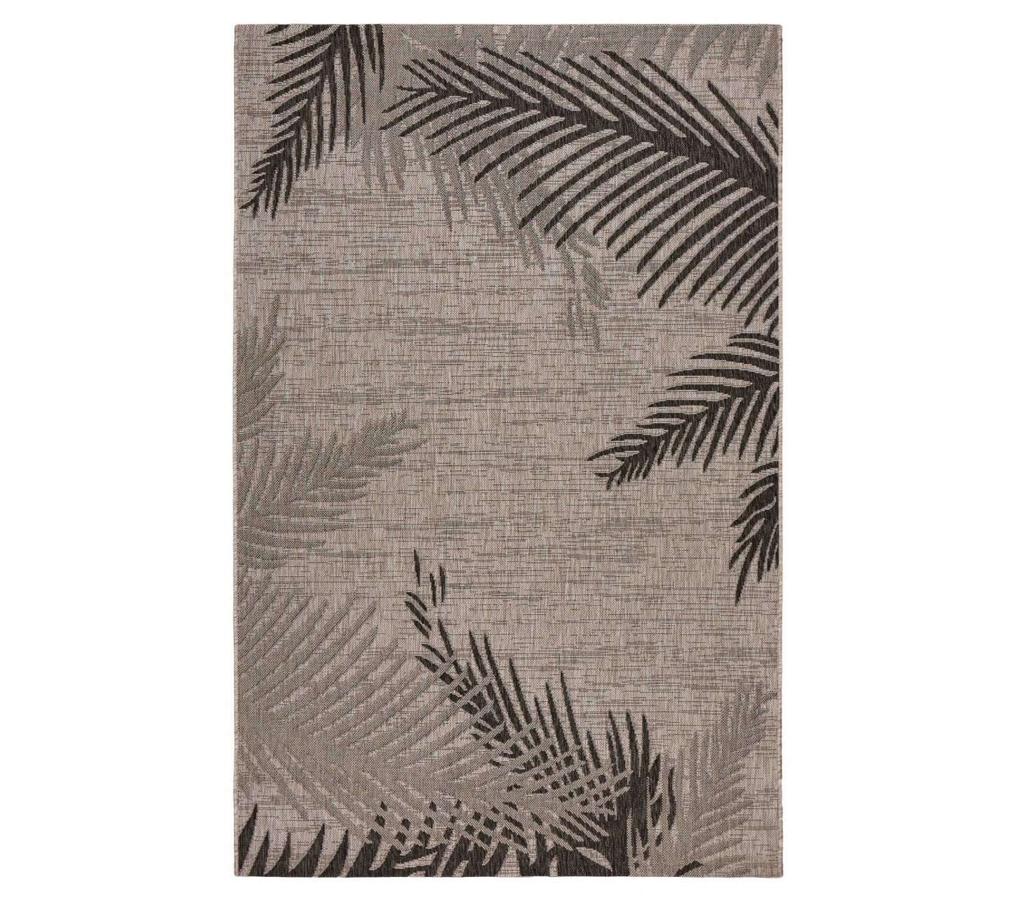 Homeroots 5' x 7' Palm Leaves Indoor Outdoor Ar ea Rug