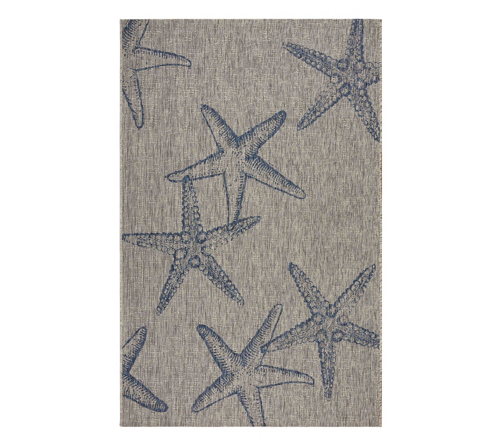 Homeroots 5' x 7' Starfish Area Rug