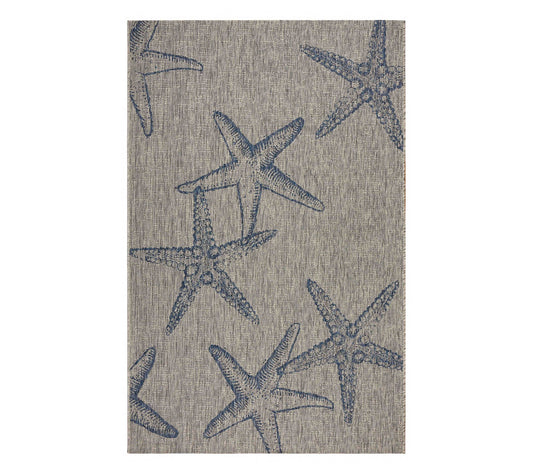 Homeroots 5' x 7' Starfish Area Rug