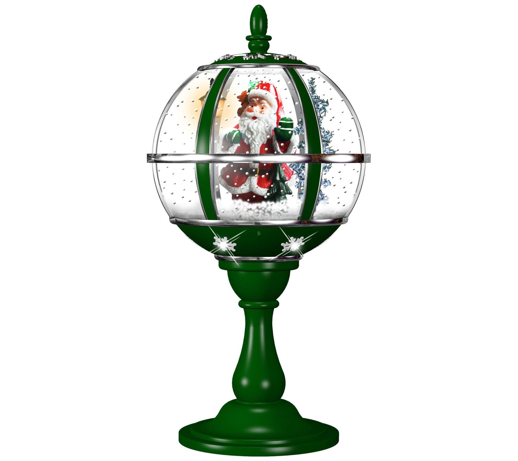 Christmas Time 23-In. Tabletop Musical Snow Glo be with Santa