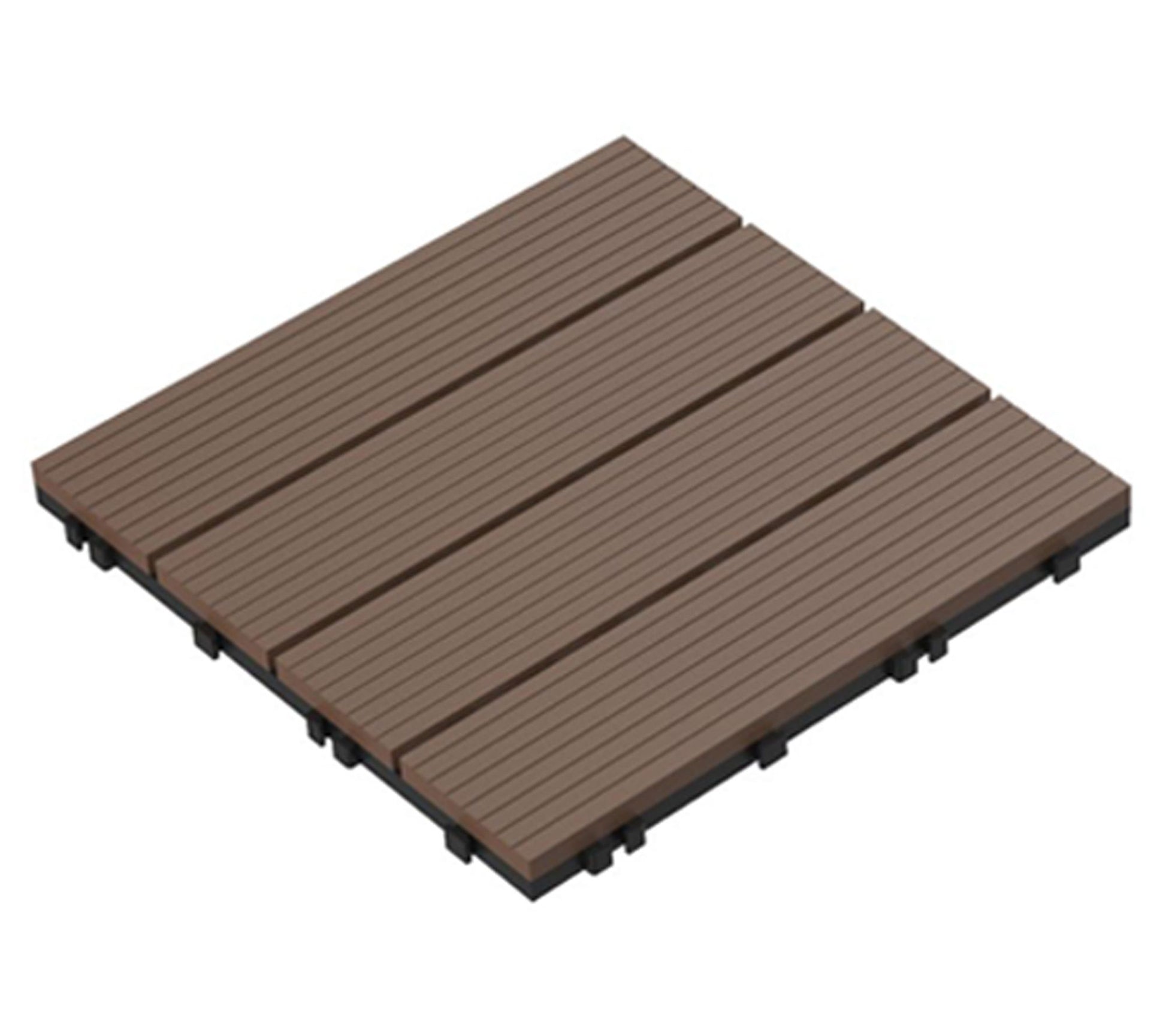 Pure Garden 24-Pack Interlocking Patio Tiles