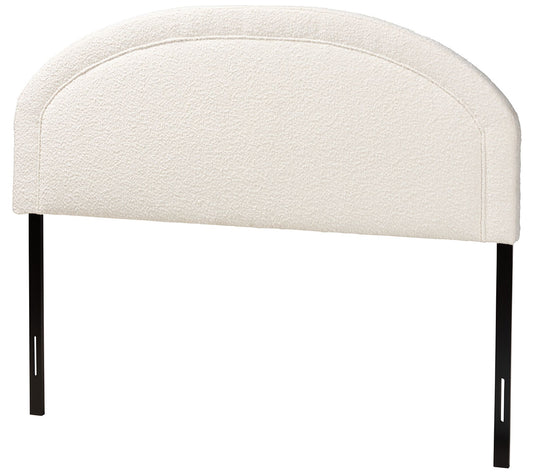 Baxton Studio Fiana Cream Boucle Fabric Queen Headboard