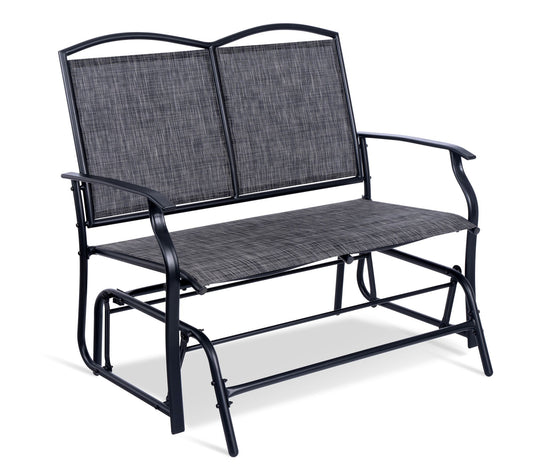 Backyard Expressions 2-Person Patio Glider GreySling Fabric