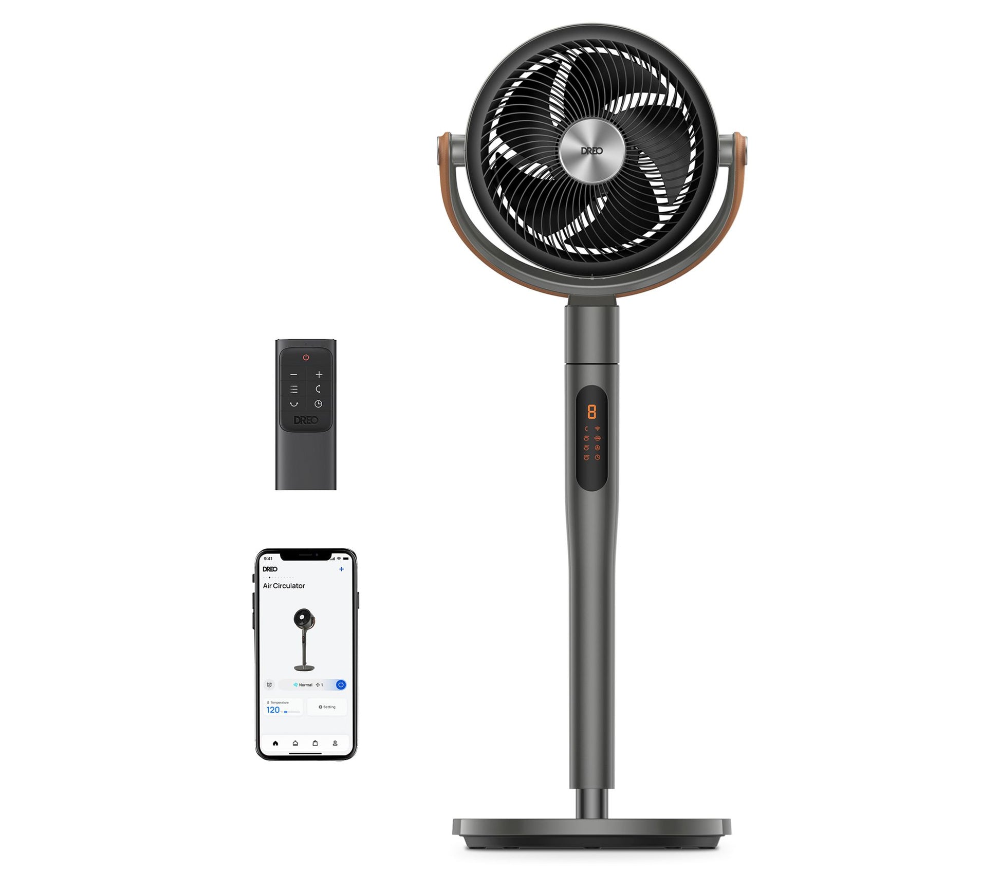 Dreo 8 Speed Smart Pedestal Fan with Remote