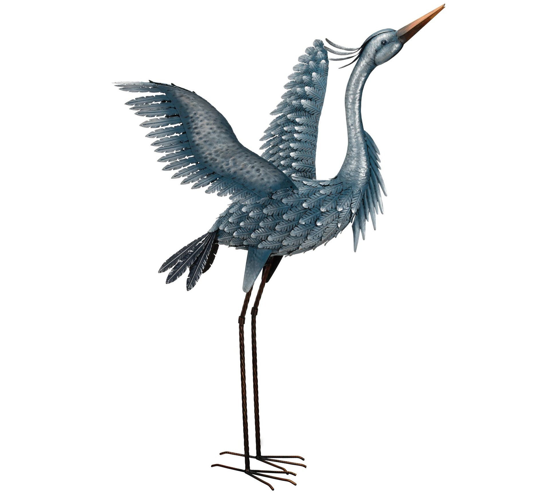 Regal Art & Gift Metallic Blue Heron - Wings Up