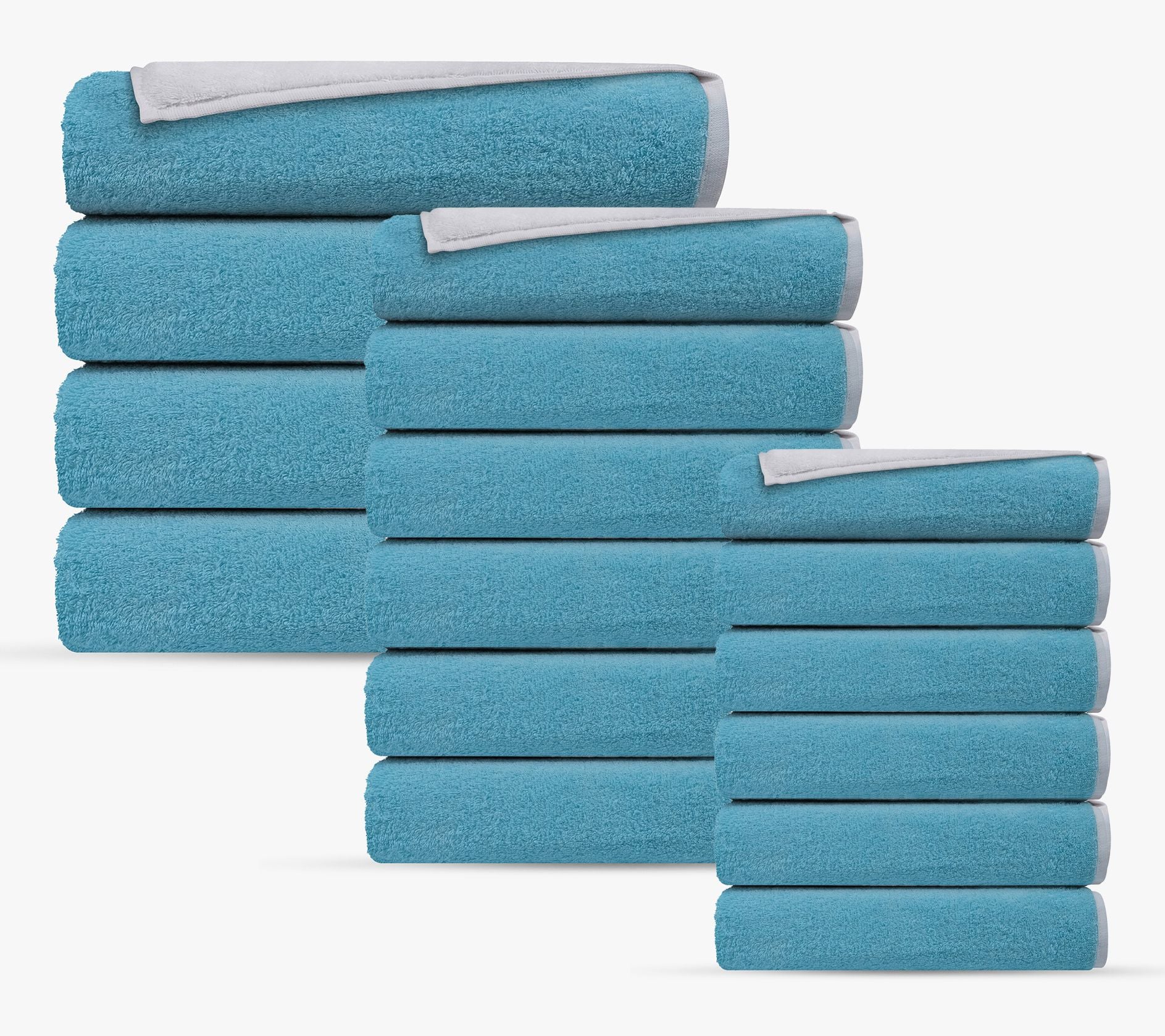 Depera Home Double Face 16 pcs Turkish Towels Set