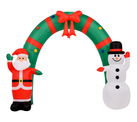 Christmas Time 8-Ft. Tall Walkway Arch w/ SantaClaus and Snow