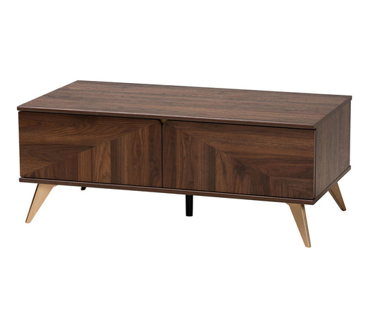 Baxton Studio Graceland Walnut Brown Wood Coffee Table