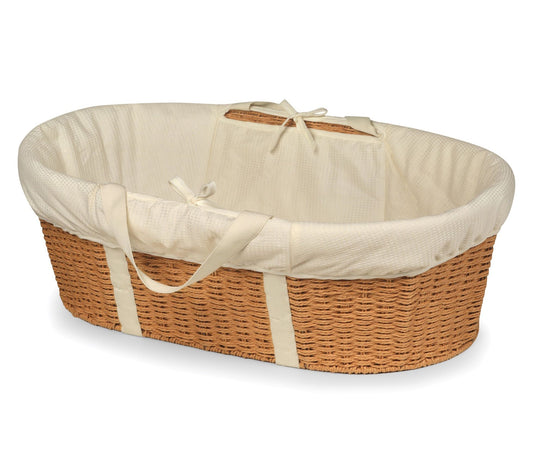Badger Basket Wicker-Look Woven Baby Moses Changing Basket
